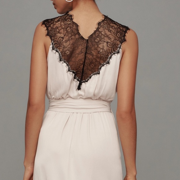 NWOT By Anthropologie Sleeveless V-Neck Lace Wrap Midi Dress - Picture 2 of 10